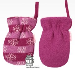 Rukavice kojenecké pletené - vzor 09