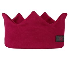 Dětská bavlněná čelenka korunka - vzor 022 - fuchsiová