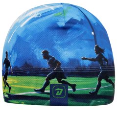 Funkční čepice Bruno - vzor 207 - modrá - fotbal - čepice na jaro / podzim