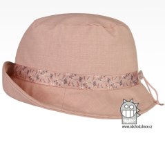 Klobouk Panama - vzor 04 - světle růžová