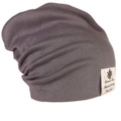 Bavlněná čepice Pastels DOUBLE - vzor 41 - šedá tmavá