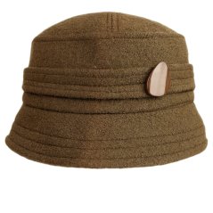 Dámský zimní klobouk - vzor 074 - khaki zelená- buklé