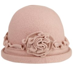 Dámský zimní vlněný klobouk - vzor 100 - fialková