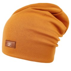 Bavlněná čepice Pastels DOUBLE - vzor 77 - jantarová