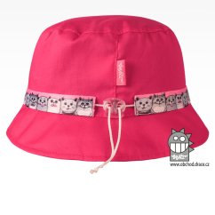 Klobouk letní Palermo - vzor 07 - růžová
