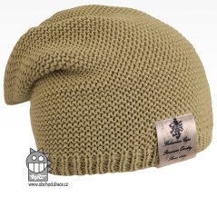 Pletená čepice Colors - vzor 14 - olivová