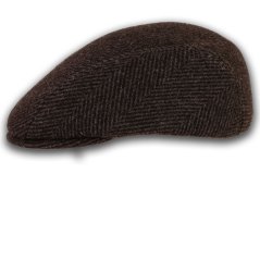 Pánská zimní bekovka - vzor 01 - černá - rybí kost