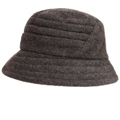 Dámský zimní vlněný klobouk - vzor 072 - antracit