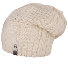 Merino pletená čepice Harmony - vzor 28 - krémová