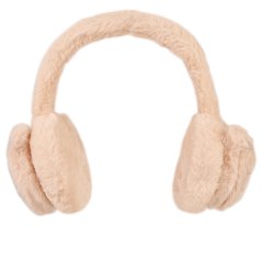 Zimní chlupaté klapky na uši - vzor 09 - krémová - panda