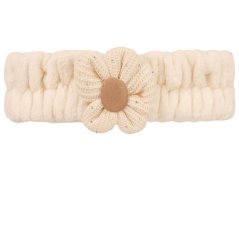 Dětská ozdobná čelenka Kytička - vzor 10 - krémová