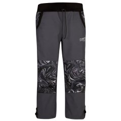 Kalhoty softshell - vzor 15 - šedá/černá