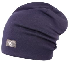 Bavlněná čepice Pastels DOUBLE - vzor 76 - tmavě modrá