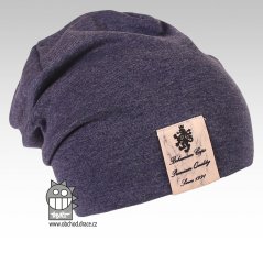 Bavlněná čepice Pastels DOUBLE - vzor 08 - jeans