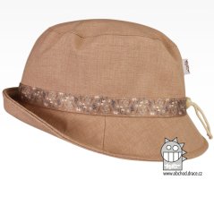 Klobouk Panama - vzor 01 - světle hnědá