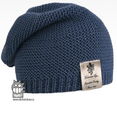 Pletená čepice Colors - vzor 18 - modrošedá