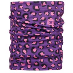 Fleecový nákrčník Yetti - vzor 56 - fialová - leopard