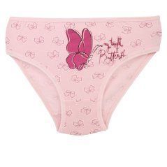 Dívčí bavlněné kalhotky - vzor 158 - světle růžová - motýlci